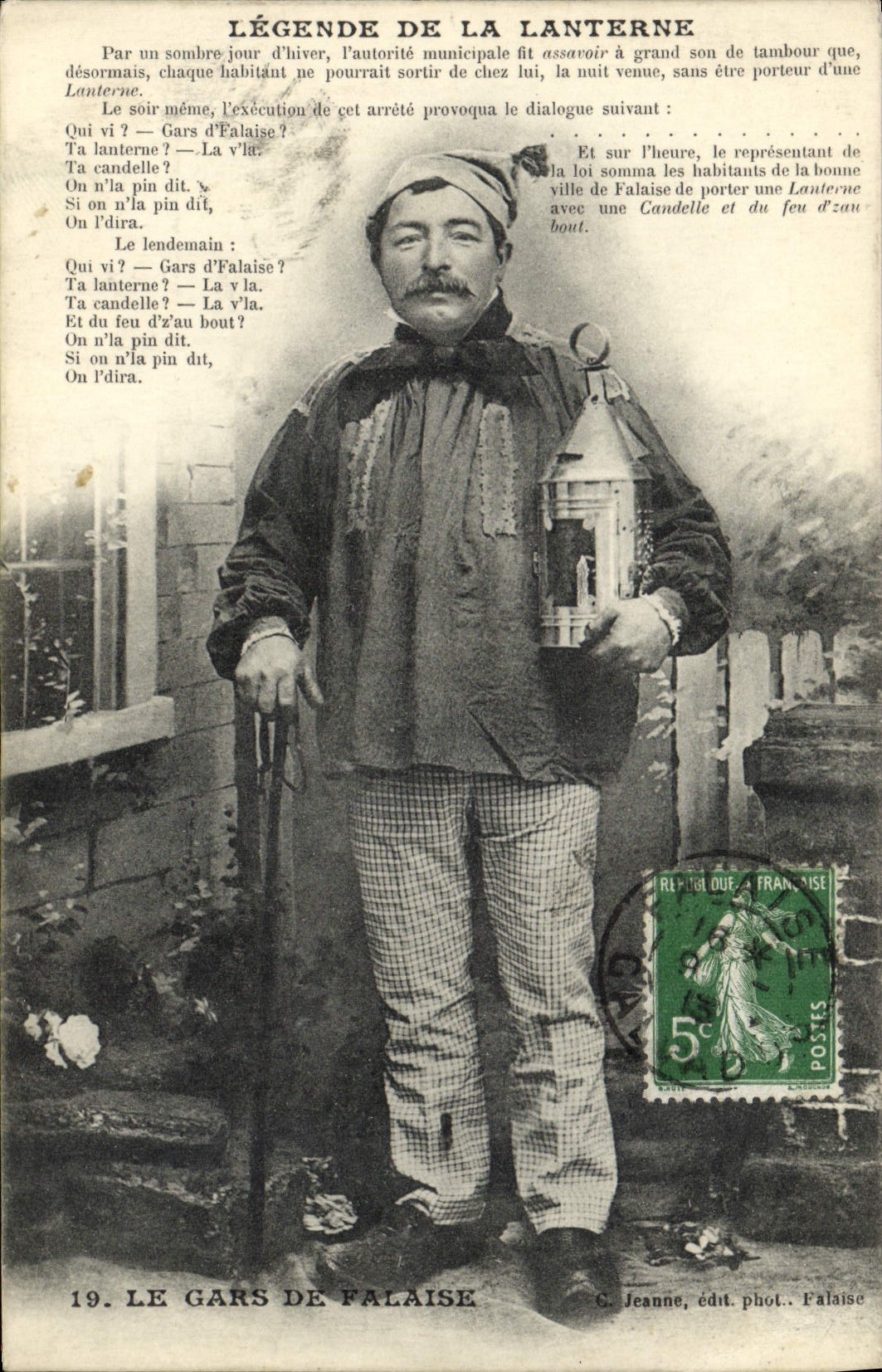 CPA Falaise Legende De La Lanterne Falaise Folklore Costume