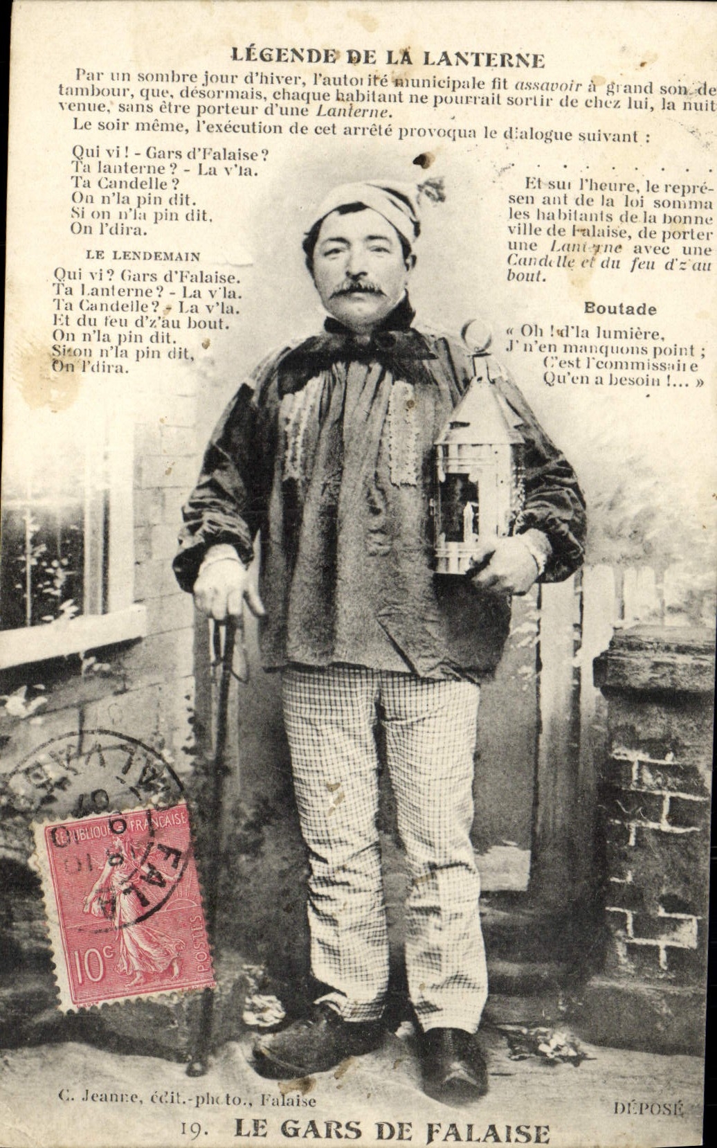 CPA Falaise Legende De La Lanterne Falaise Folklore Costume