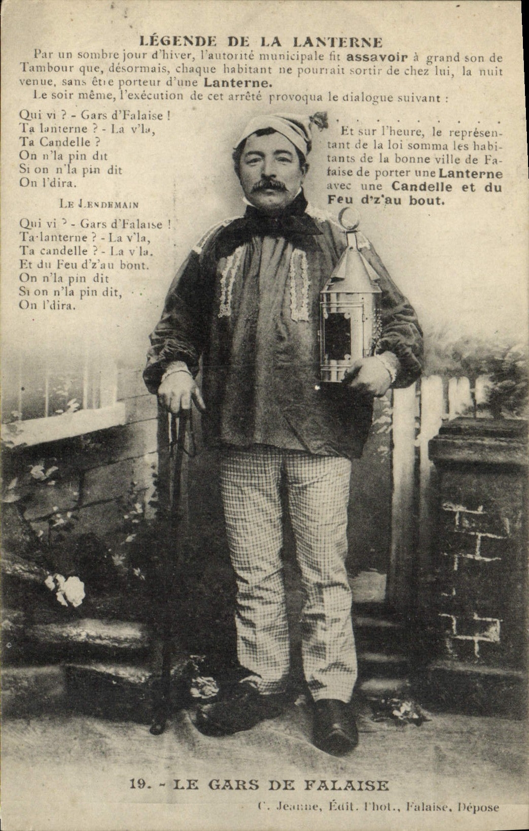CPA Falaise Legende De La Lanterne Falaise Folklore Costume