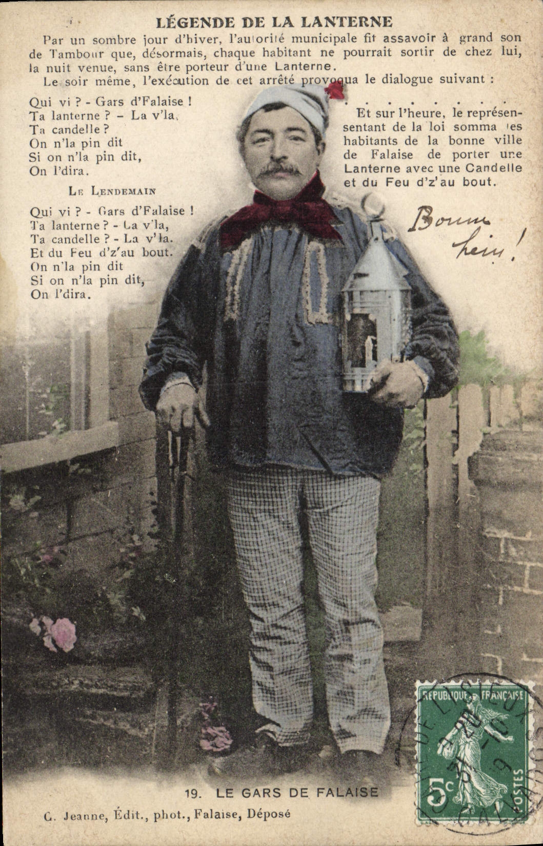 CPA Falaise Legende De La Lanterne Falaise Folklore Costume