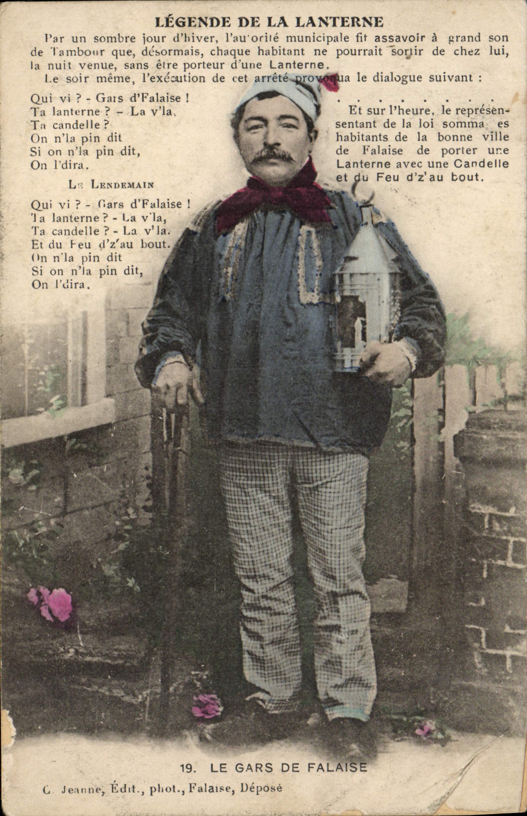 CPA Falaise Legende De La Lanterne Falaise Folklore Costume