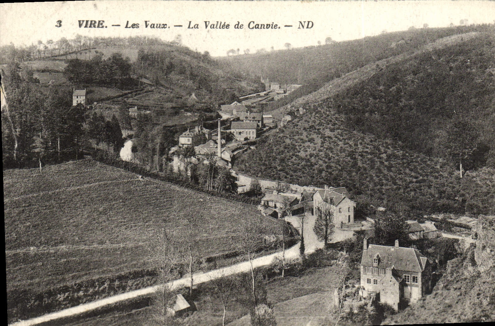 VINTAGE POSTCARD Vire Be worth Them the Valley of Canvie