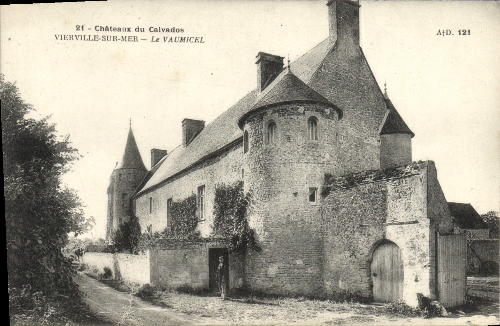 VINTAGE POSTCARD Vierville On Sea Vaumicel