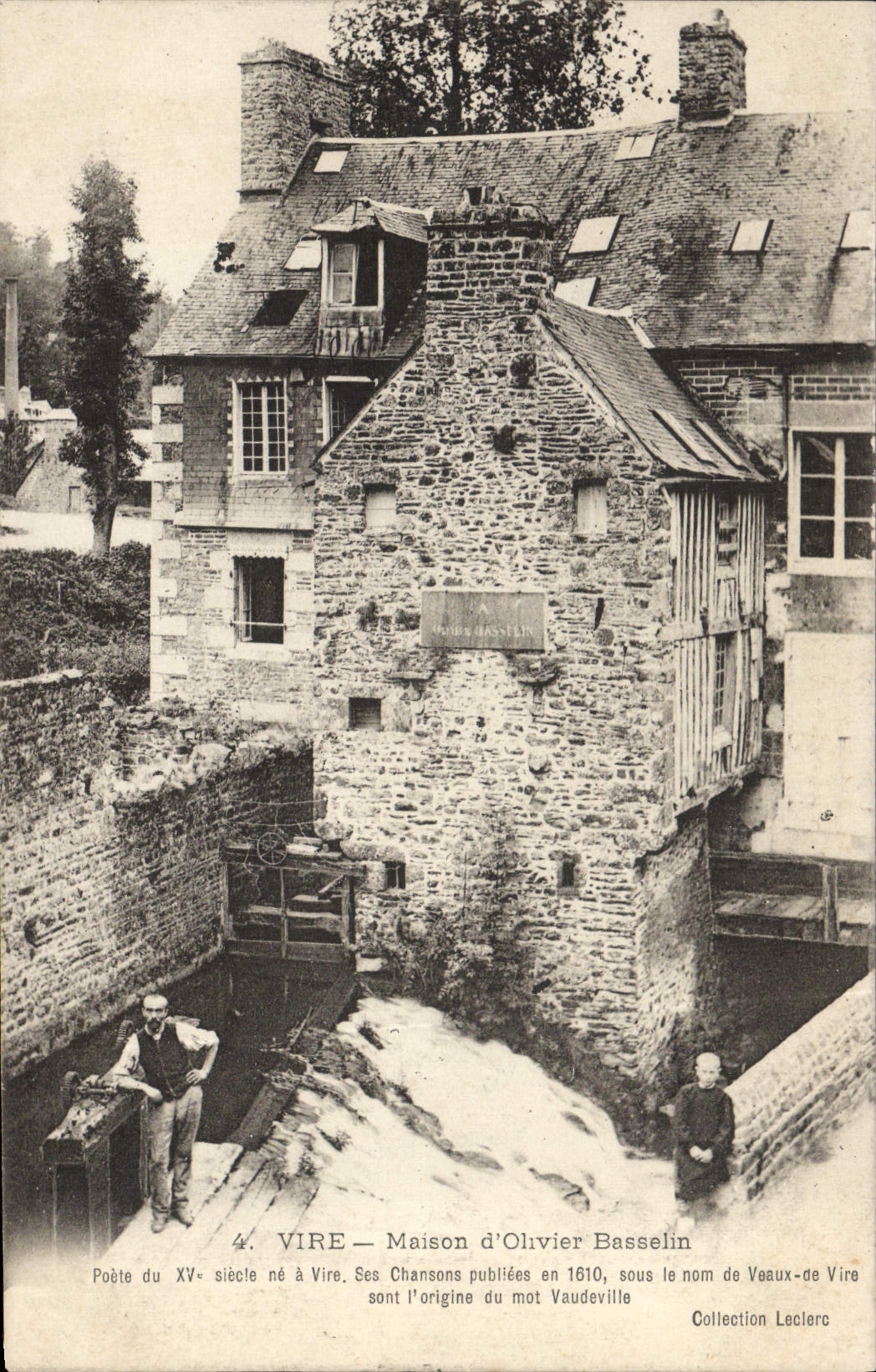 VINTAGE POSTCARD House of Olivier Basselin Transfers