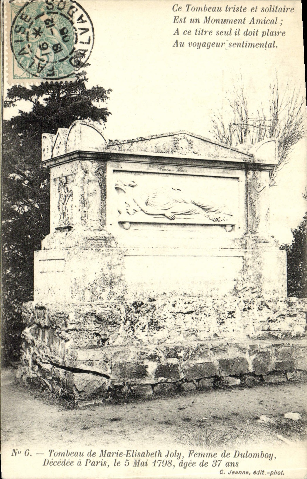 CPA Falaise Tombeau de Marie Elisabeth Joly Femme de Dulomboy 