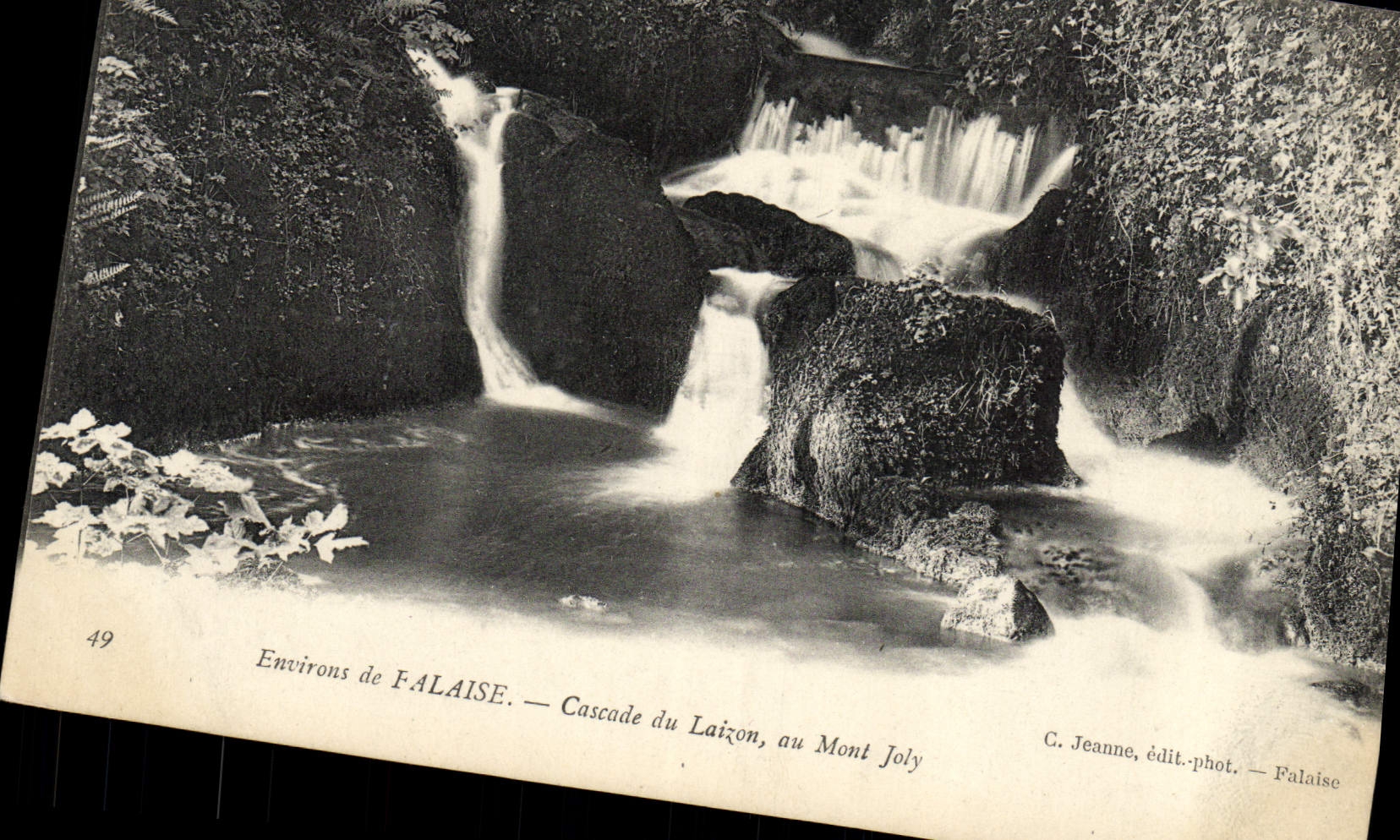 VINTAGE POSTCARD Cliff Environs Cascades Of Laizon to the Jolly Mount