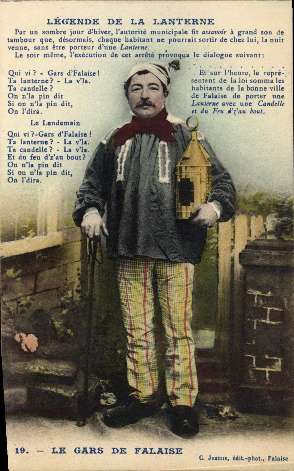 CPA Falaise Legende de la lanterne Folklore Costume
