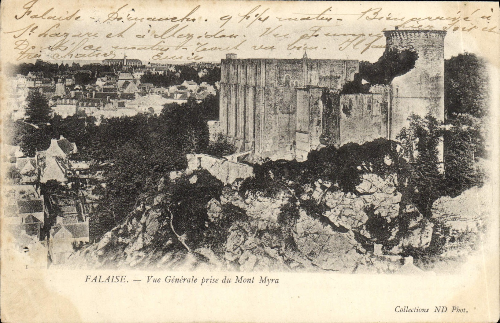 CPA Falaise Vue Generale Prise du Mont Myra