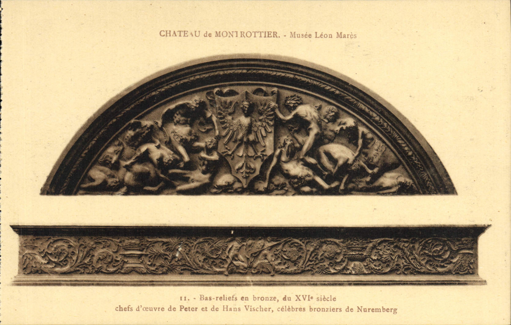 El castillo de la POSTAL de la VENDIMIA de Montrottier cerca del museo de bronce bajo Leon de las relevaciones de Annecy acumula