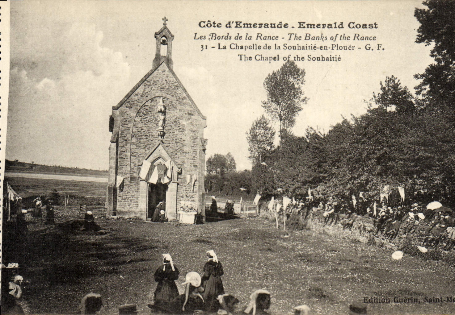 VINTAGE POSTCARD the vault of Souhaitie in Plouer Folklore