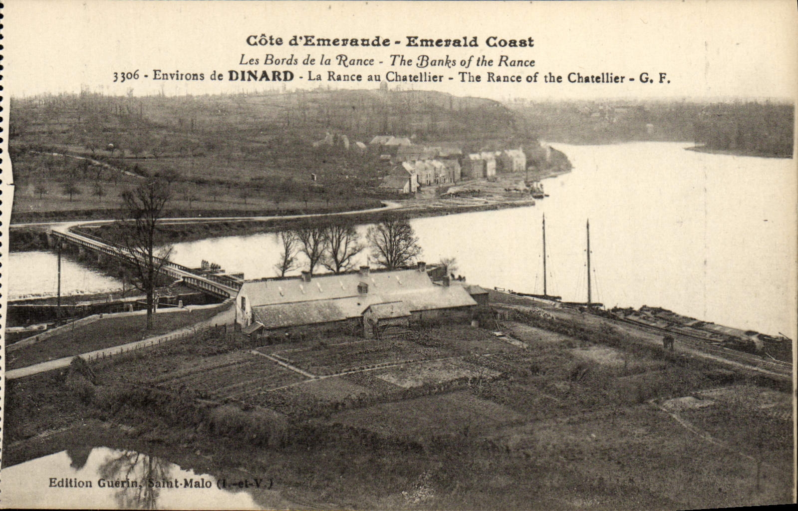 VINTAGE POSTCARD Surroundings of Dinard the Rancid one in Chatellier