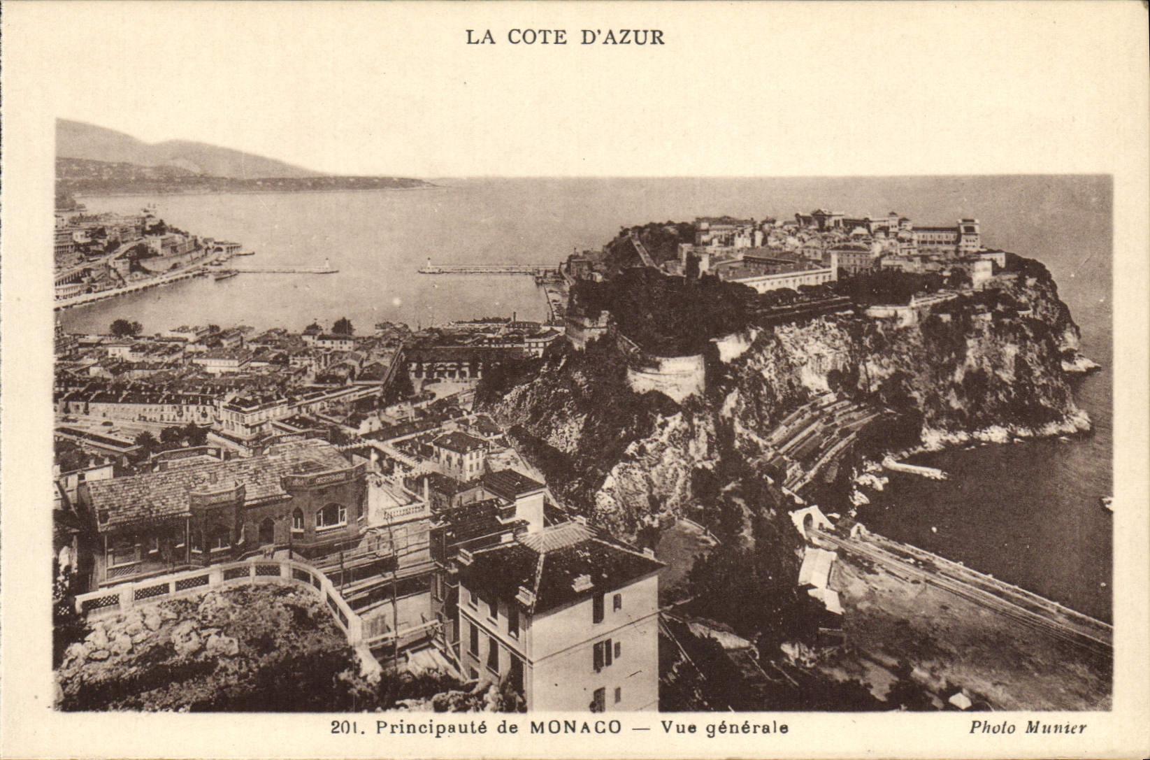 VINTAGE POSTCARD Monaco View