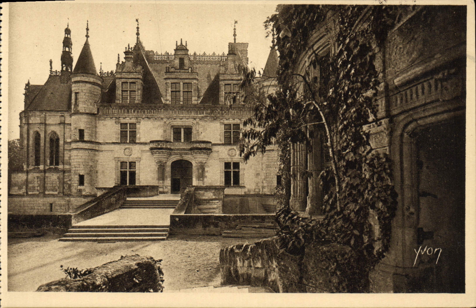 Castillo de Loire ch4ateau de la POSTAL de la VENDIMIA de Chenonceaux