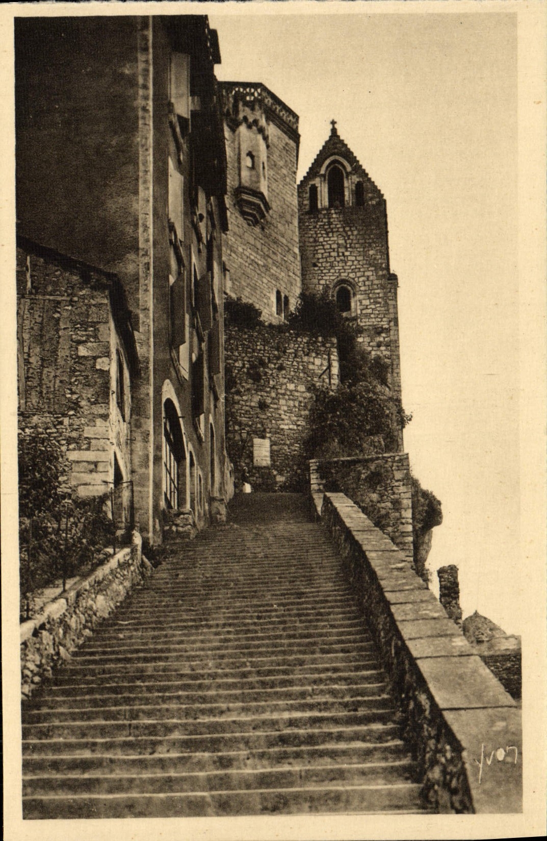 CPA Rocamadour L'Escalier des Pelerins