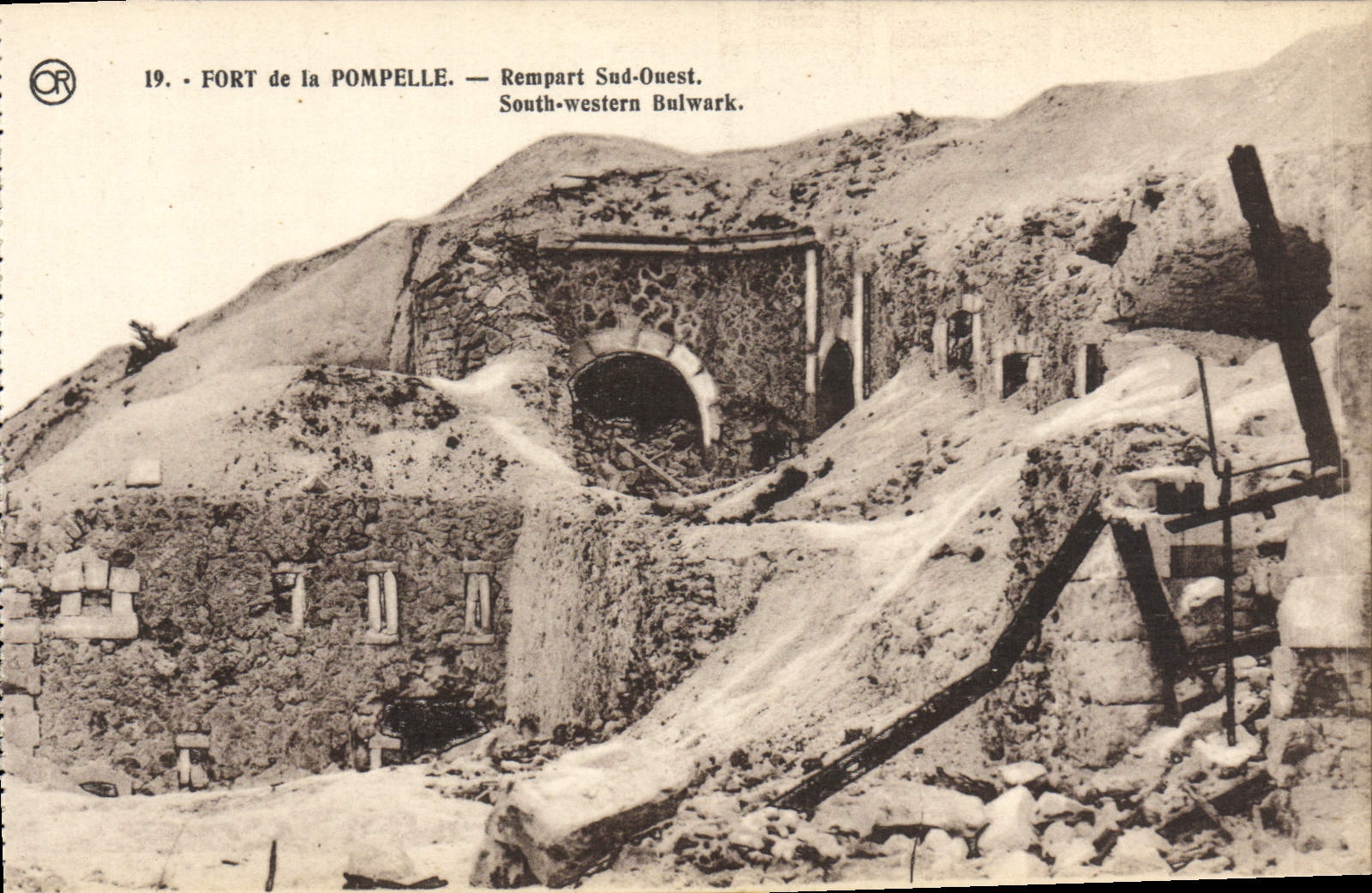 VINTAGE POSTCARD Extremely of Pompelle Southern Rampart Western Militaria