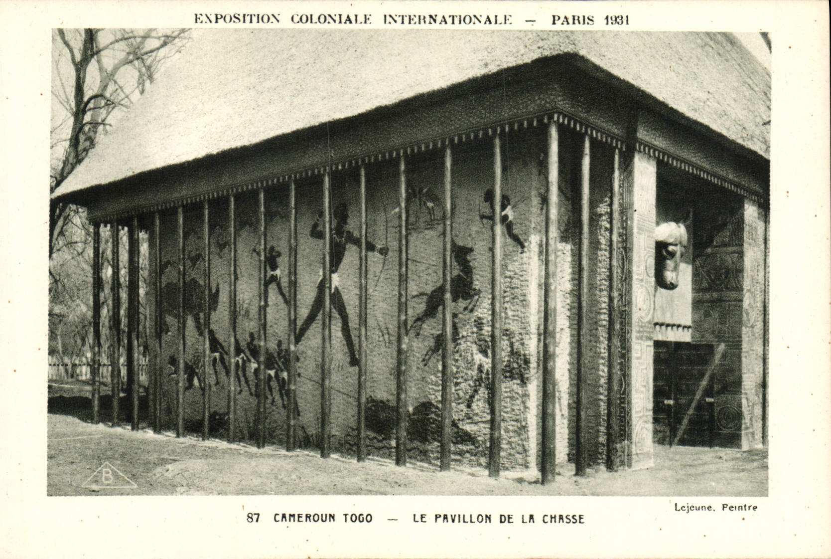 CPA Exposition Coloniale Internationale Paris 1931 Cameroun Togo Le pavillon de la chasse