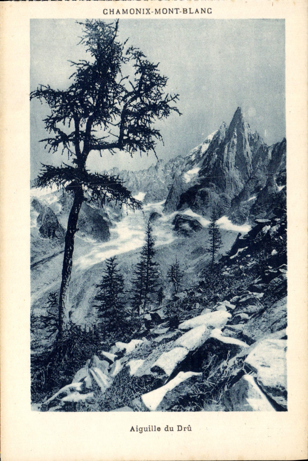 La POSTAL Chamonix Mont Blanc de la VENDIMIA cambia grueso