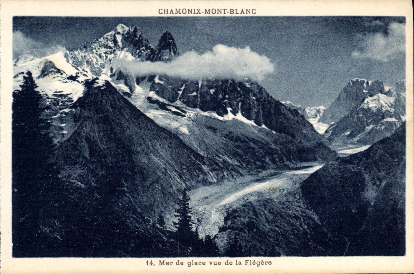CPA Chamonix Mont Blanc Mer de glace vu de la Flegere