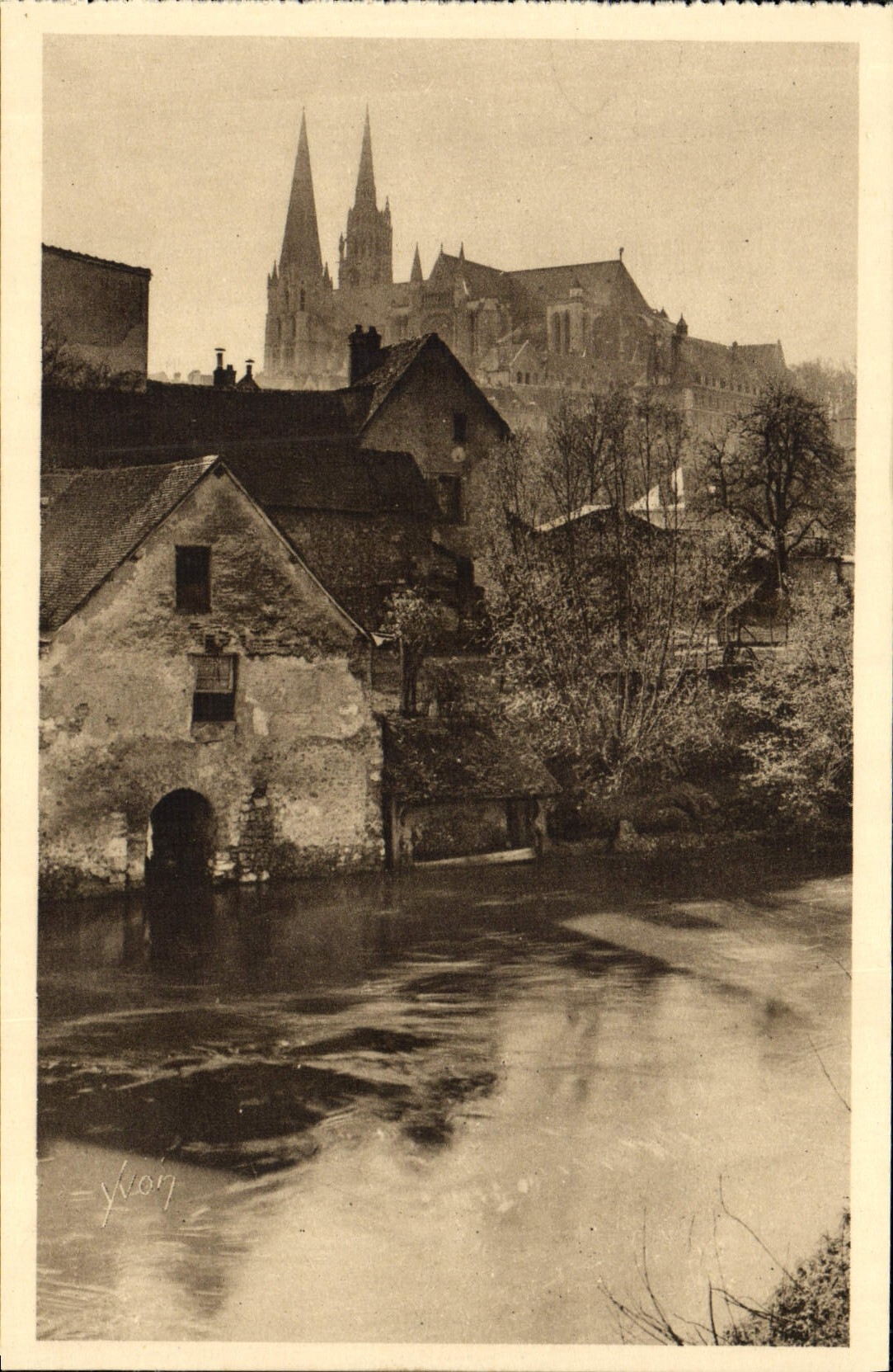 CPA Chartres Matinee de Printemps sur les bords de l'Eure 