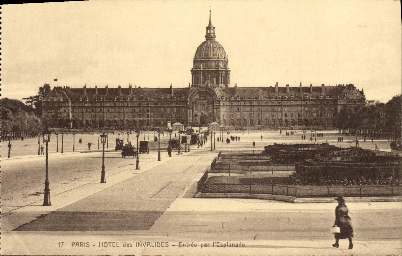 VINTAGE POSTCARD Paris Hotel of the Invalids Entered by the Esplanade