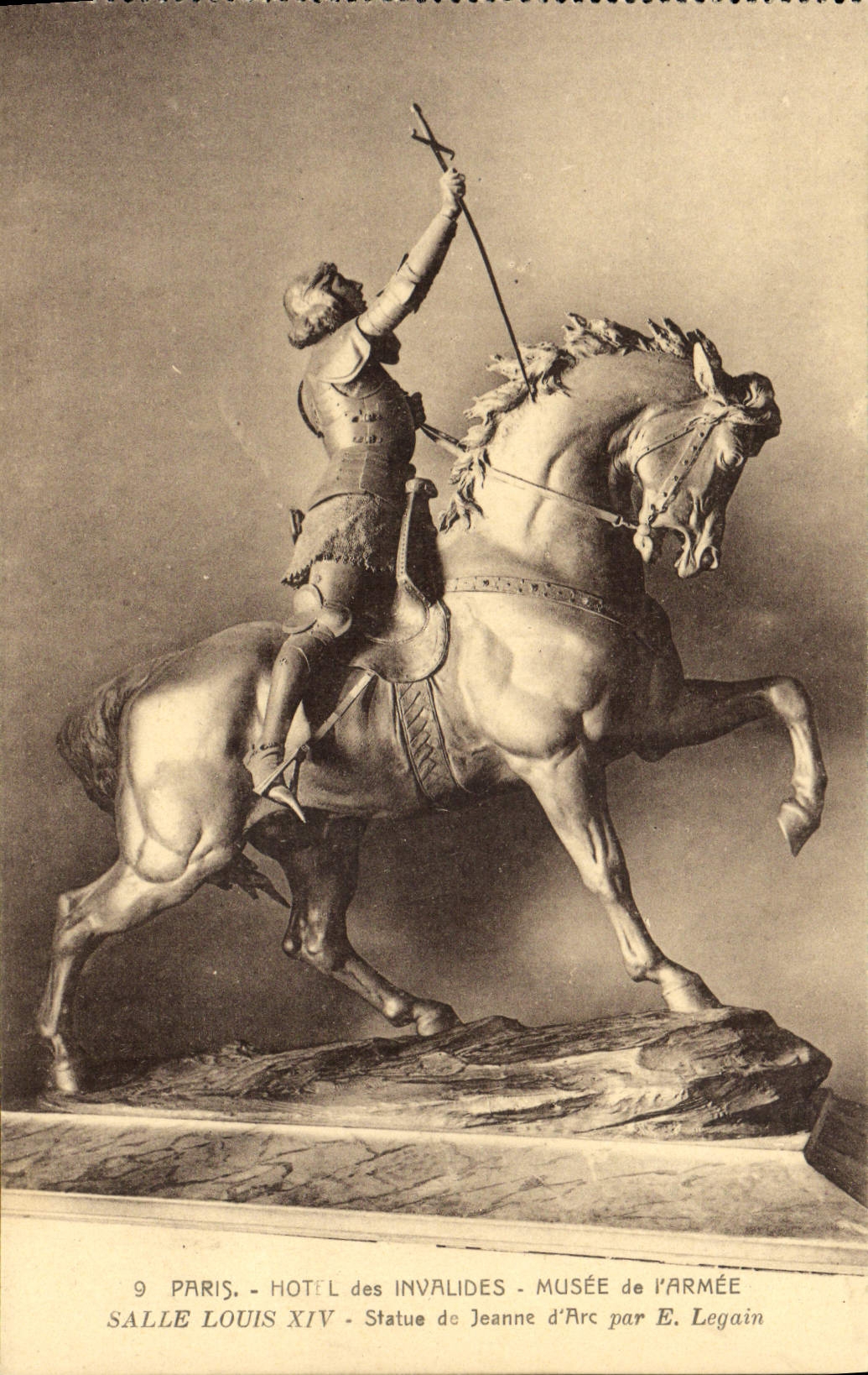 VINTAGE POSTCARD Paris Hotel of the Invalids Museum of the Army Room Louis XIV Rules of Jeanne d' Arc by Legain