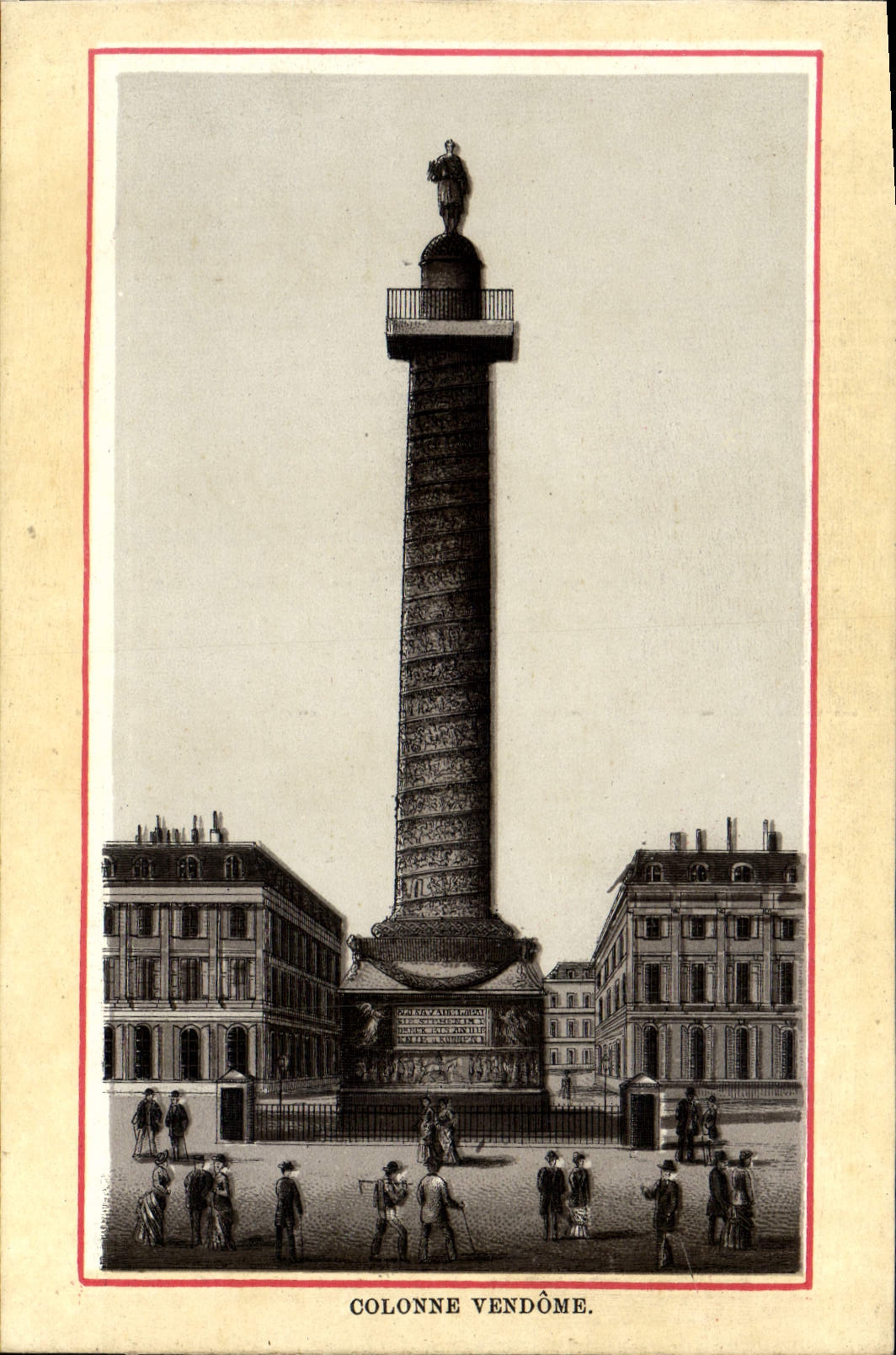 VINTAGE POSTCARD Column Vendome Paris
