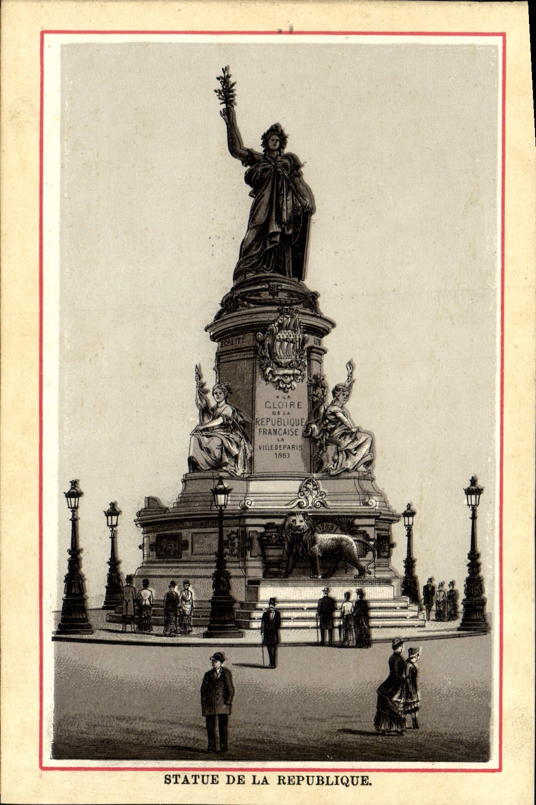 CPA Statue de la Republique Paris