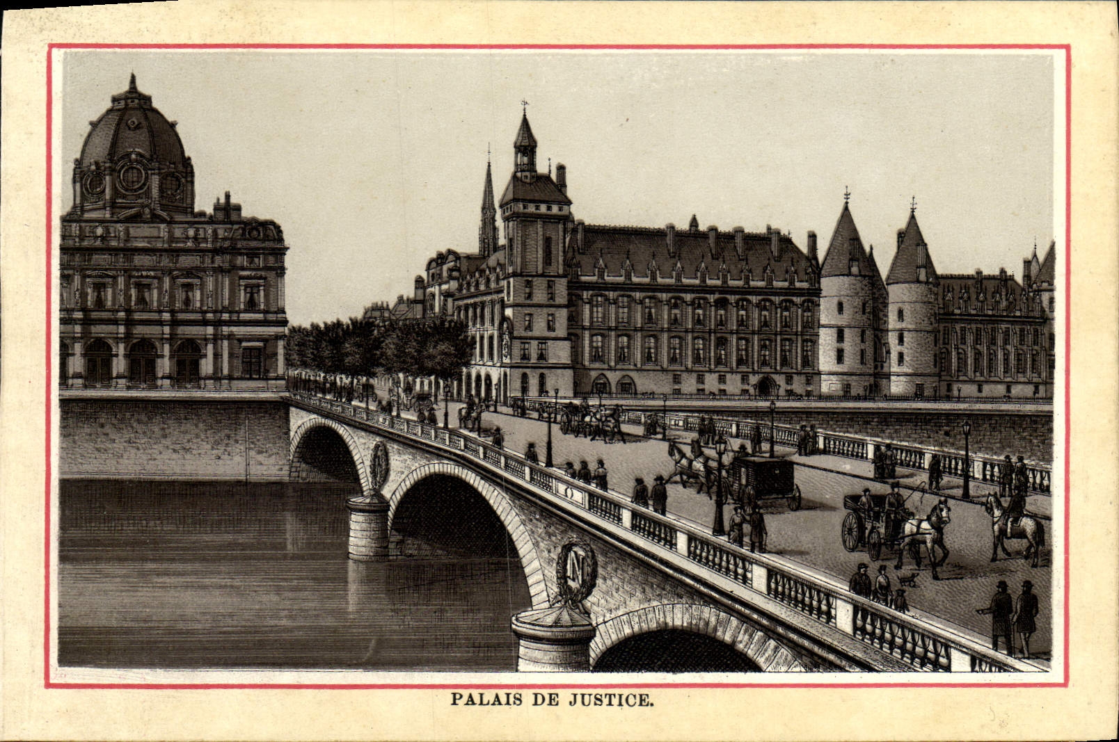 VINTAGE POSTCARD Law courts Paris