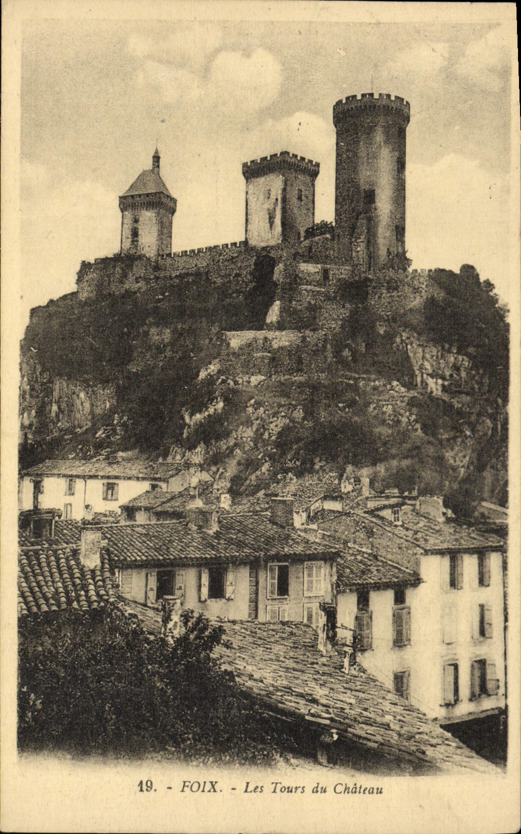 Viajes de Foix de la POSTAL de la VENDIMIA del castillo