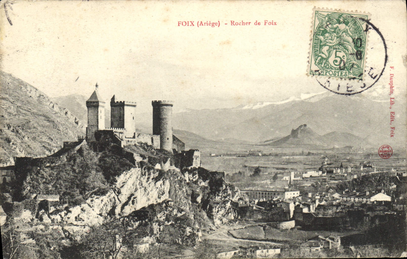 Roca de Foix de la POSTAL de la VENDIMIA de Foix