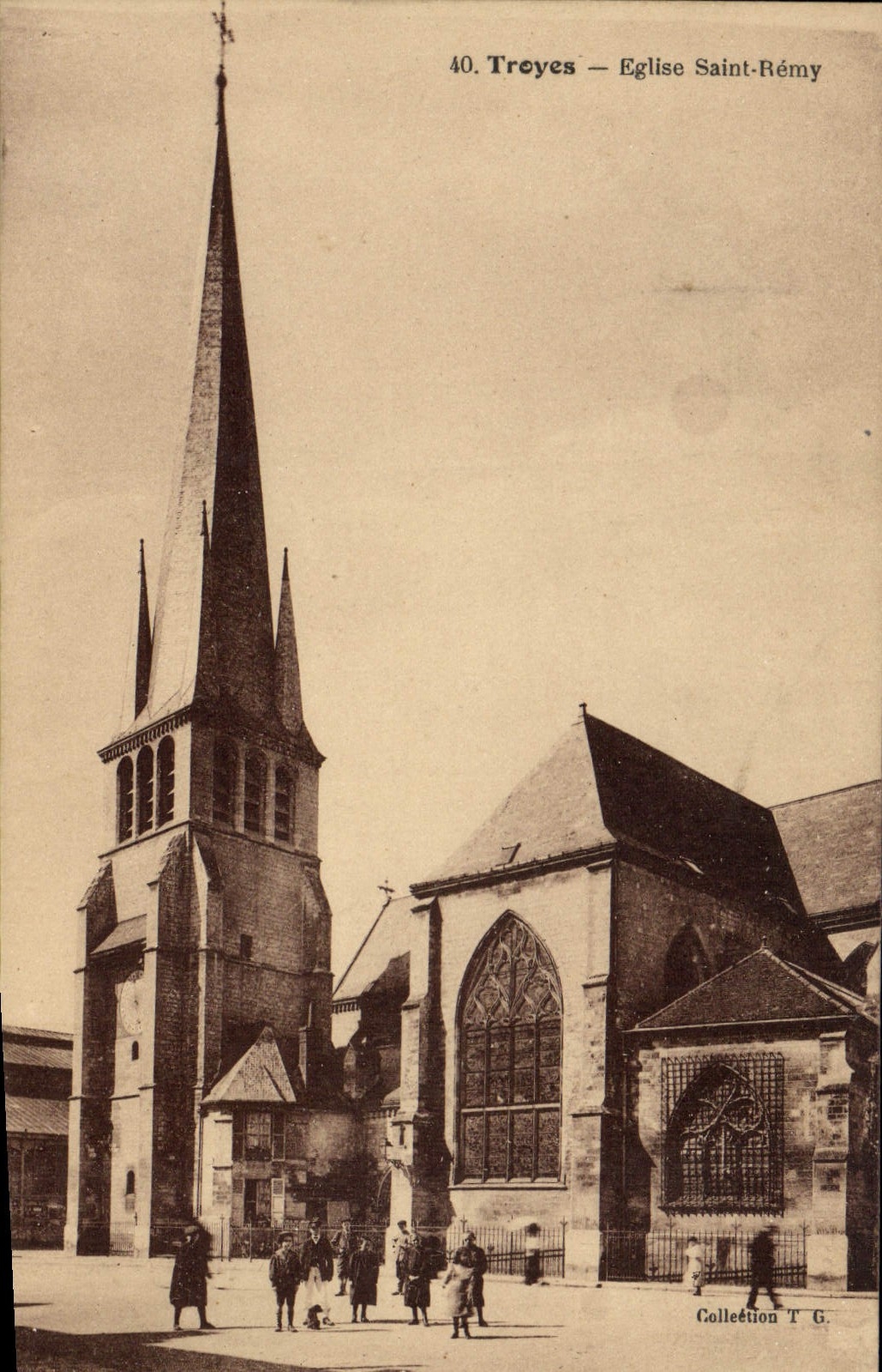VINTAGE POSTCARD Troyes Church Remy Saint