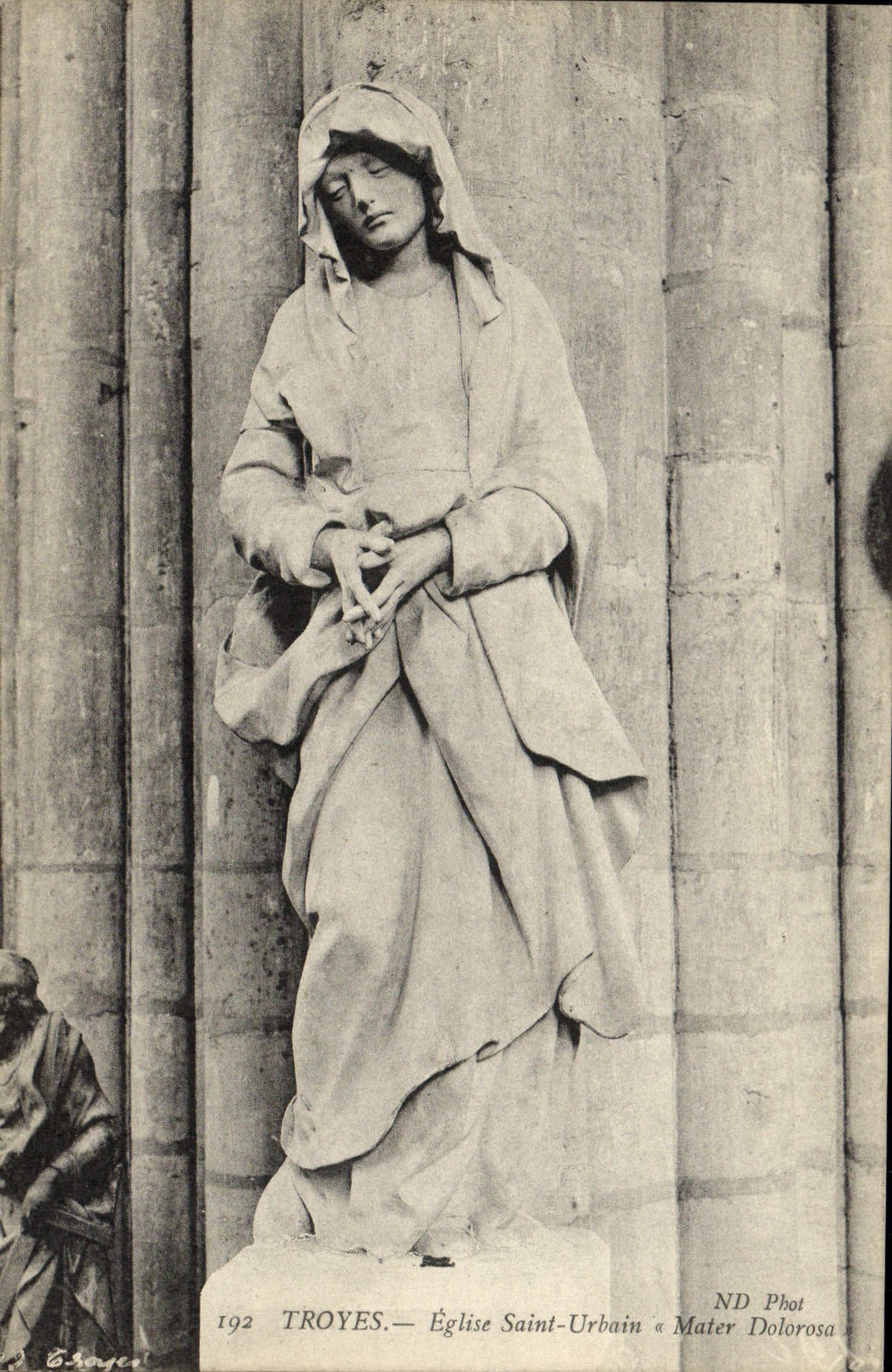 VINTAGE POSTCARD Troyes Church Saint Urbain MATER Dolorosa