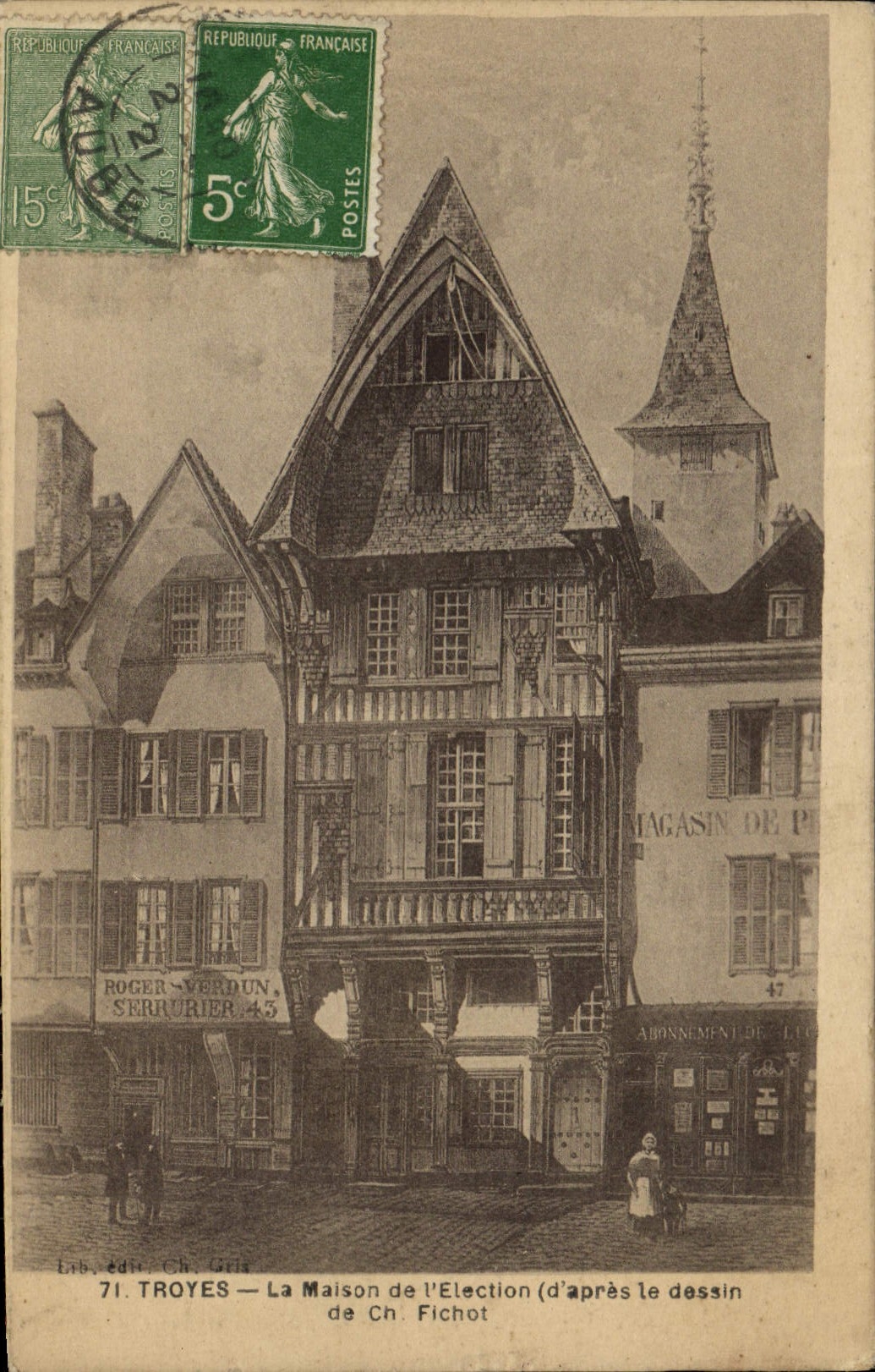 CPA Troyes La Maison de l'Election Serrurier