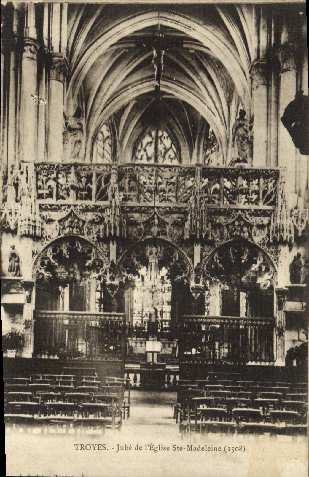 CPA Troyes Jube de l'Eglise Ste Madeleine