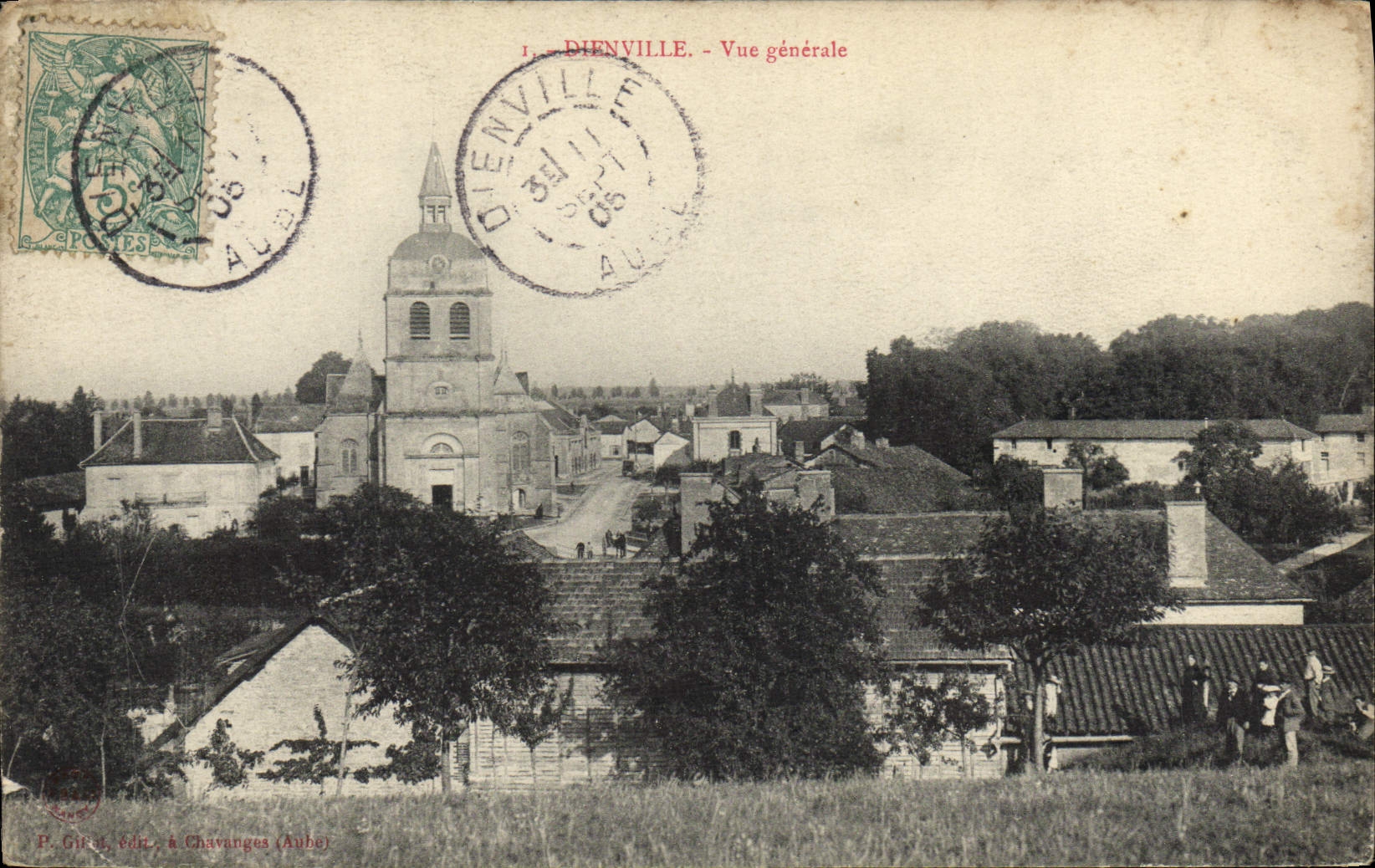 VINTAGE POSTCARD Dienville View