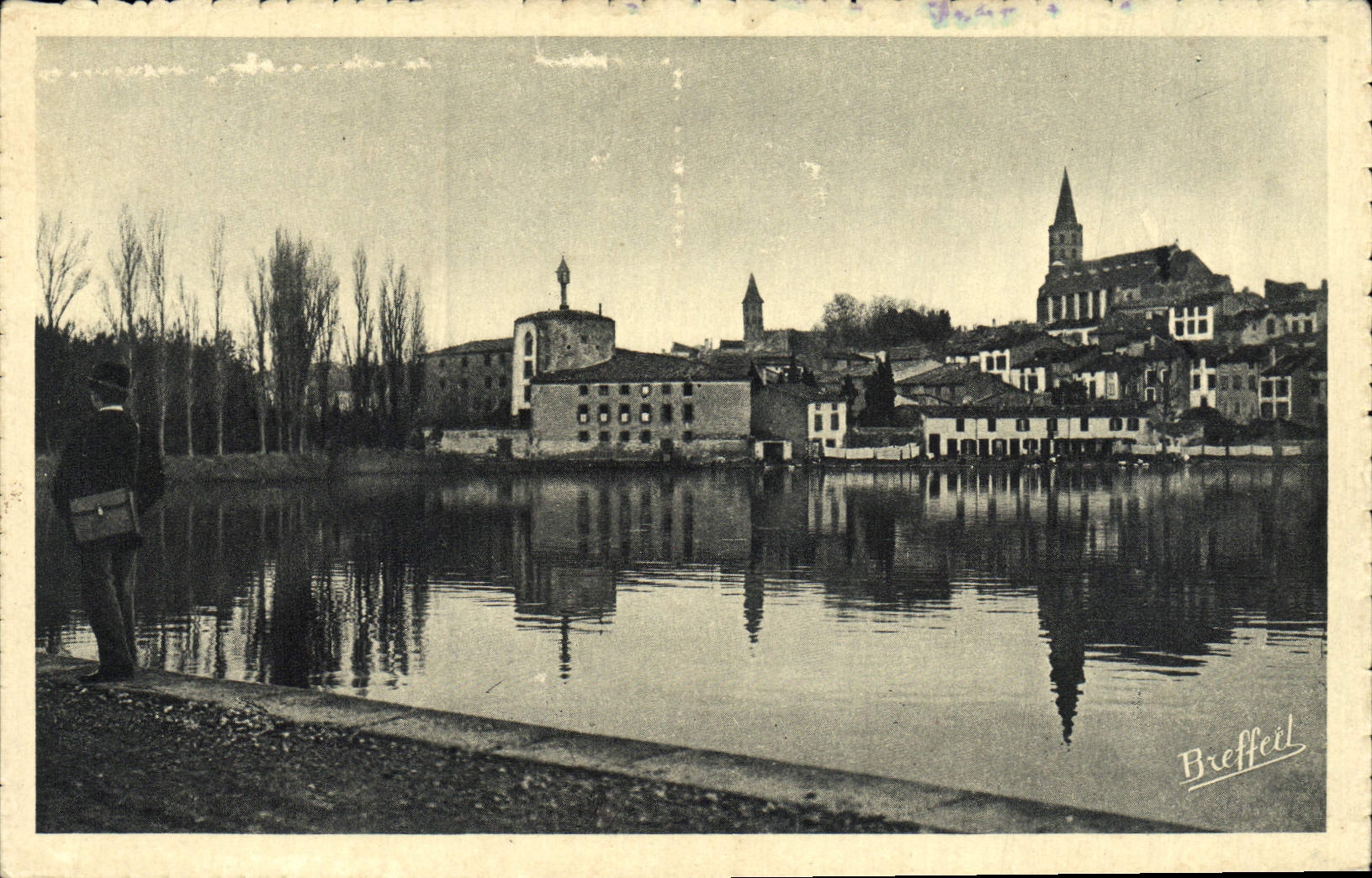 POSTAL Castelnaudary de la VENDIMIA el lavabo grande una esquina de la isla