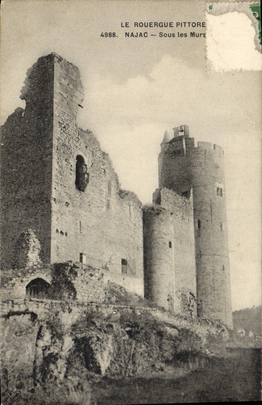 CPA Najac Sous Les murs