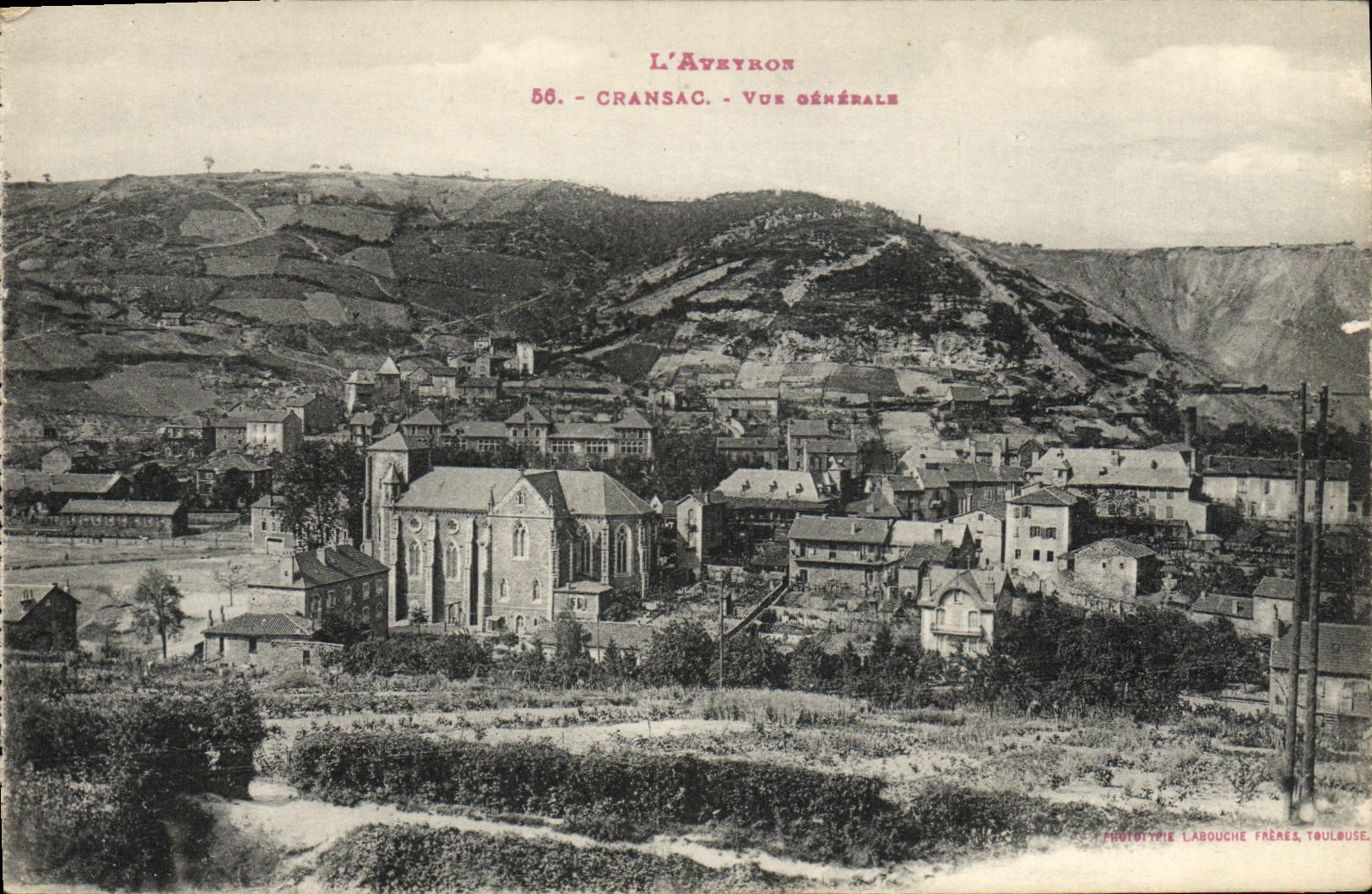 VINTAGE POSTCARD Aveyron Cransac View