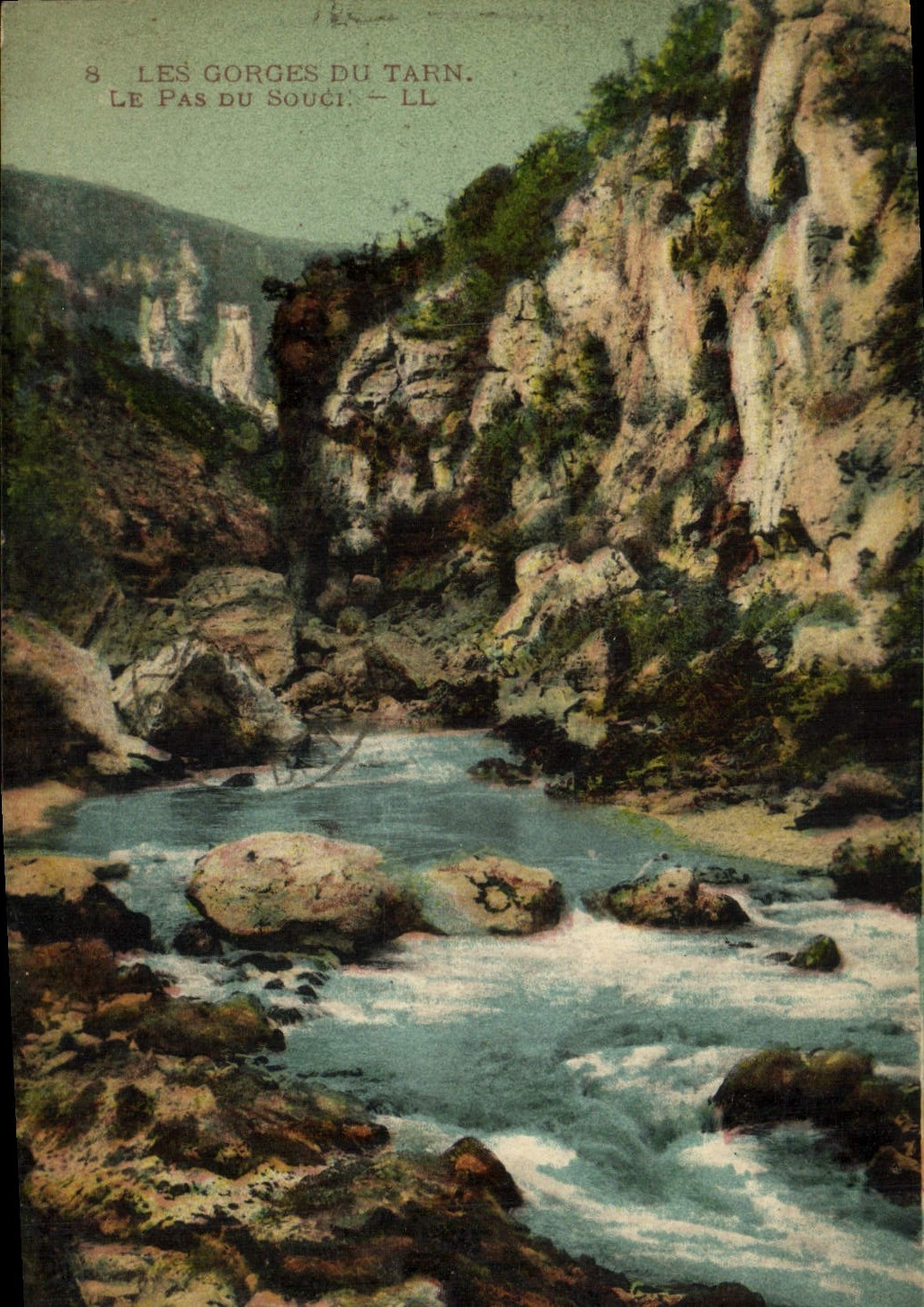 VINTAGE POSTCARD Gorges of the Tarn the Step of the Concern