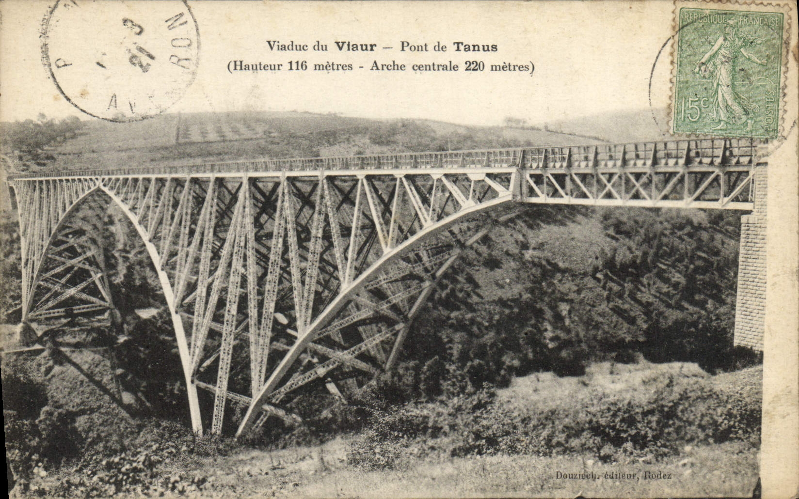 VINTAGE POSTCARD Viaduct of Viaur Bridge De Tanus