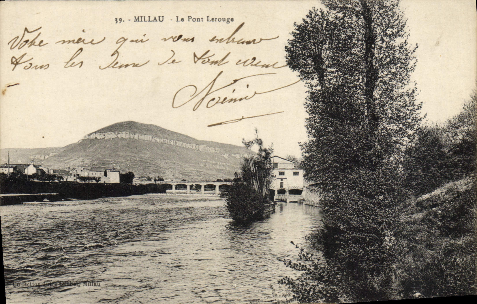 VINTAGE POSTCARD Millau the Lerouge Bridge