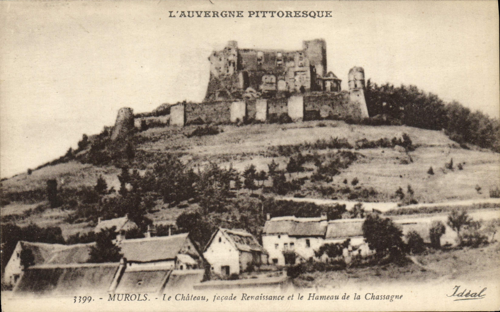VINTAGE POSTCARD Picturesque Auvergne Murols the Castle