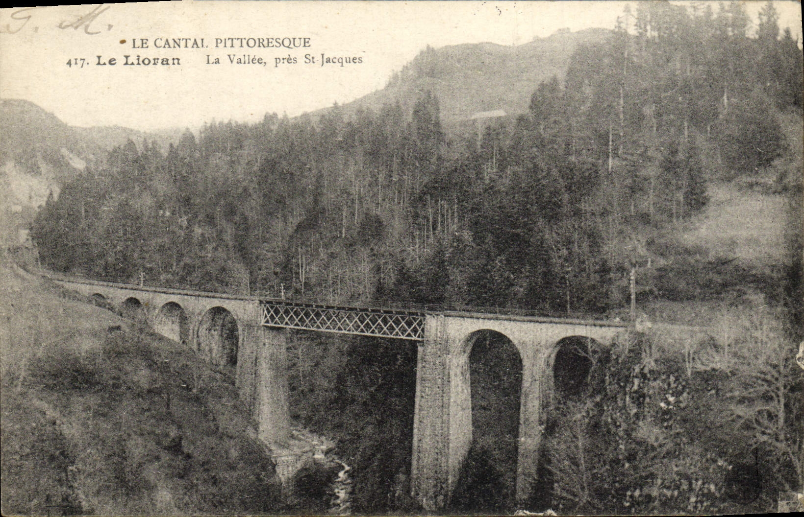 VINTAGE POSTCARD Picturesque Cantal Lioran the Valley Close St Jacques