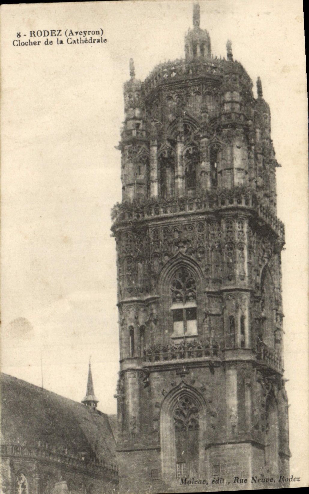 CPA Rodez Clocher de la Cathedrale