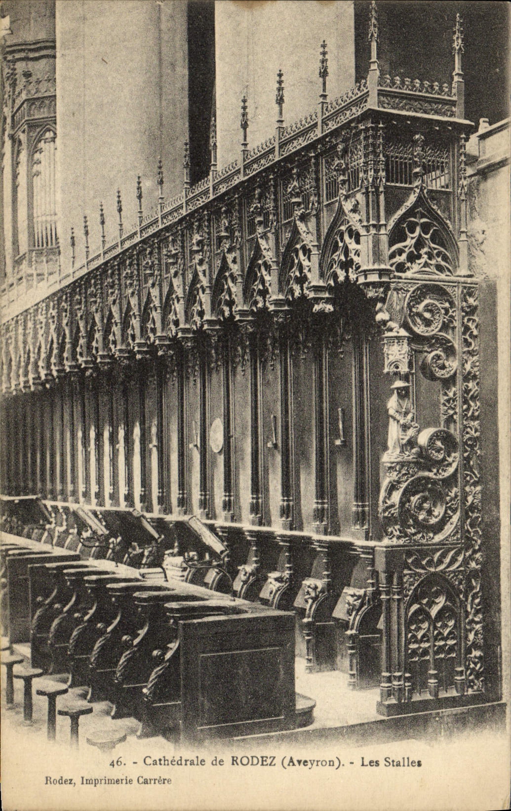 CPA Cathedrale De Rodez Les Stalles