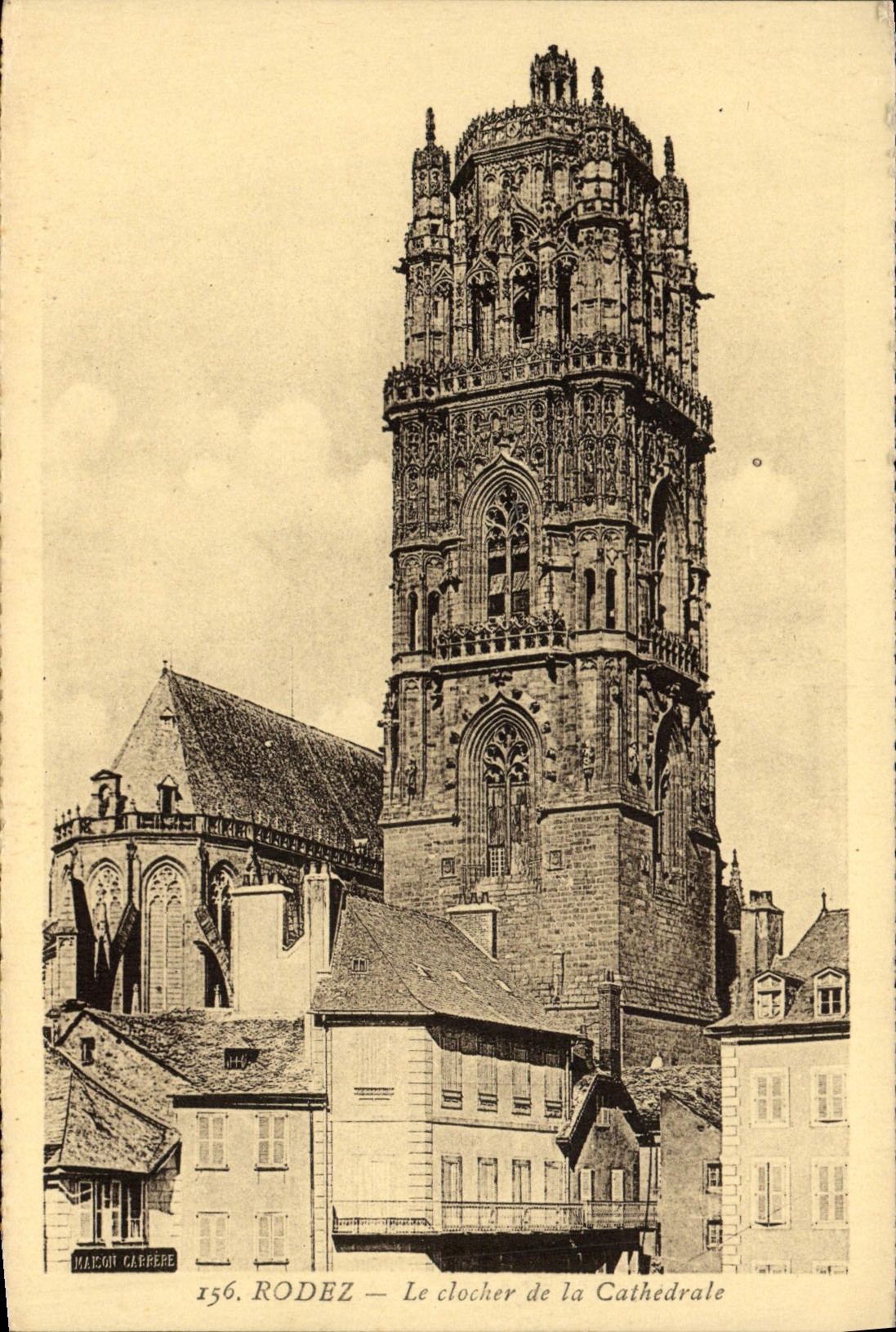 CPA Rodez Le Clocher de la cathedrale