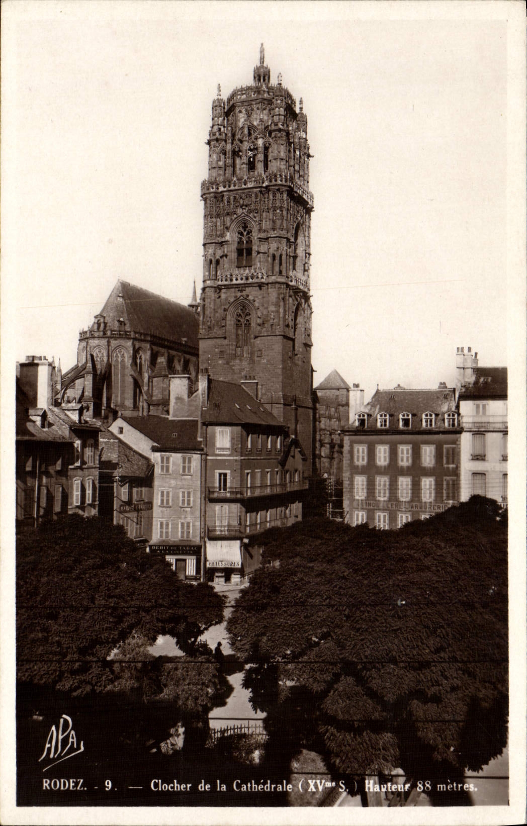 CPA Rodez Clocher de la cathedrale