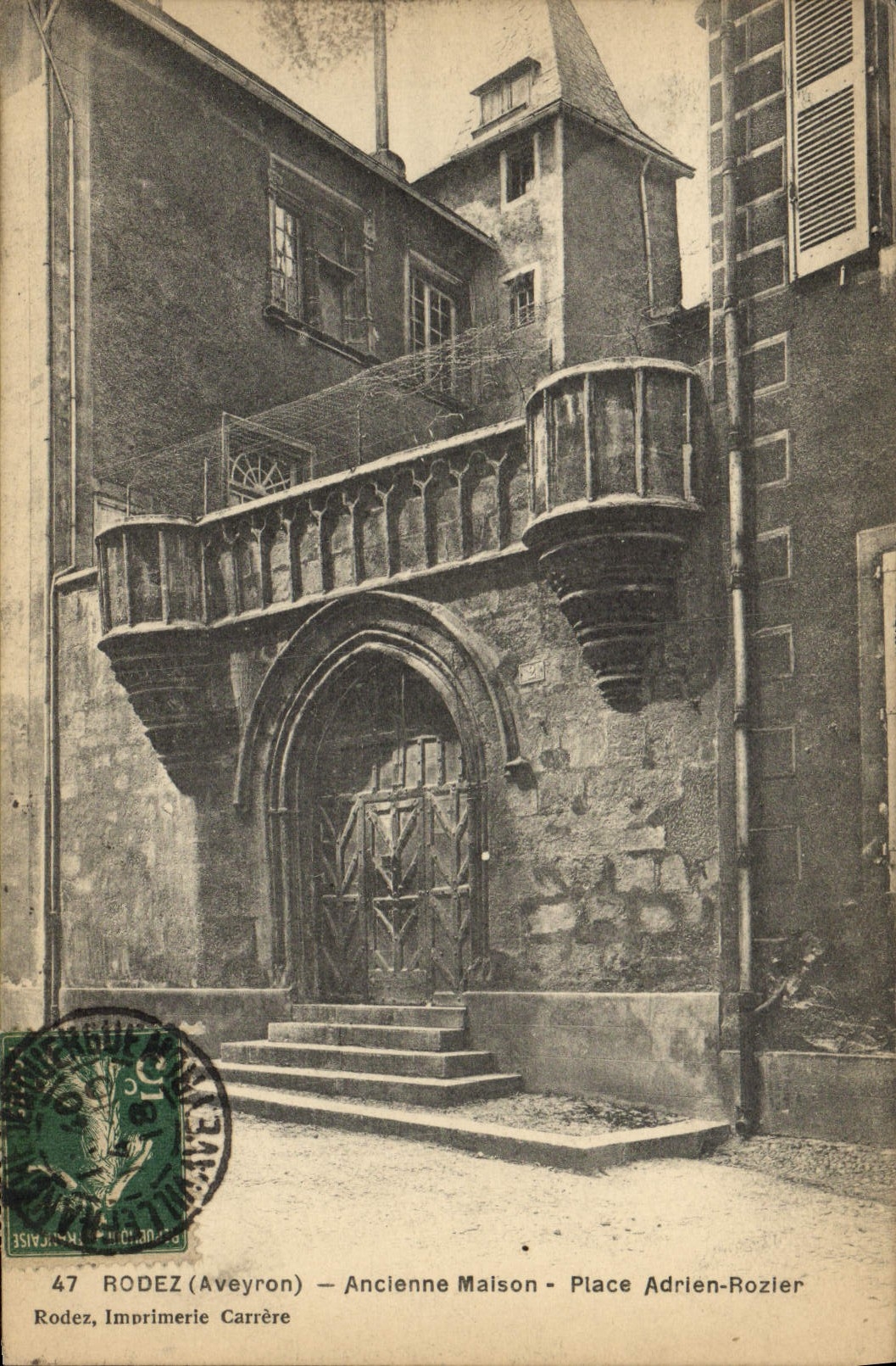 CPA Rodez Ancienne maison Place Adrien Rozier