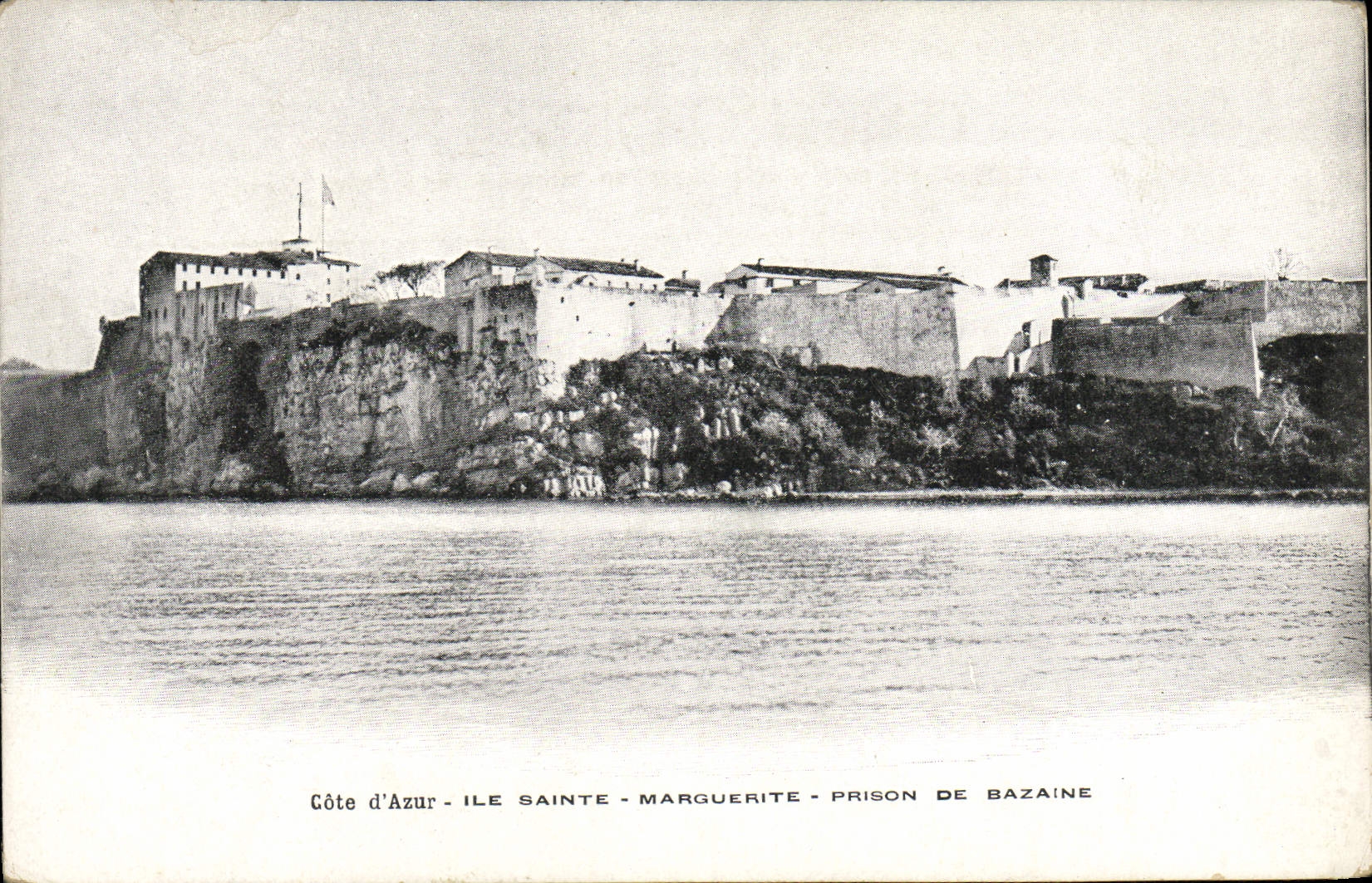 Dimensión de la POSTAL de la VENDIMIA de la isla azul Sainte Marguerite Prison De Bazaine