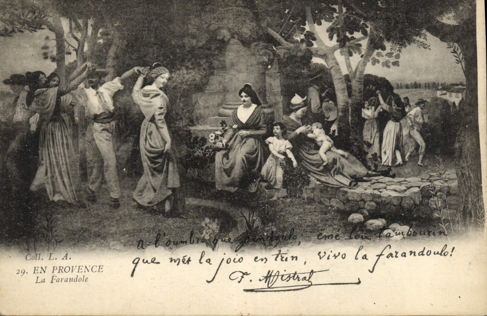 CPA En Provence La Farandole Folklore